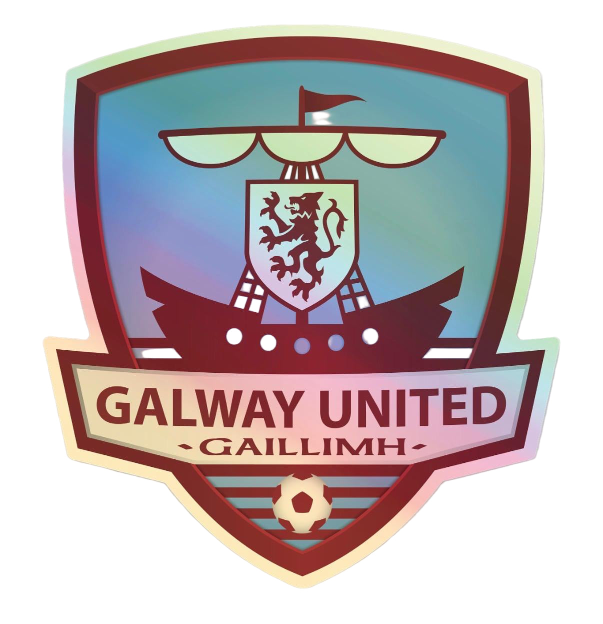 Galway United FC Crest Holographic Sticker