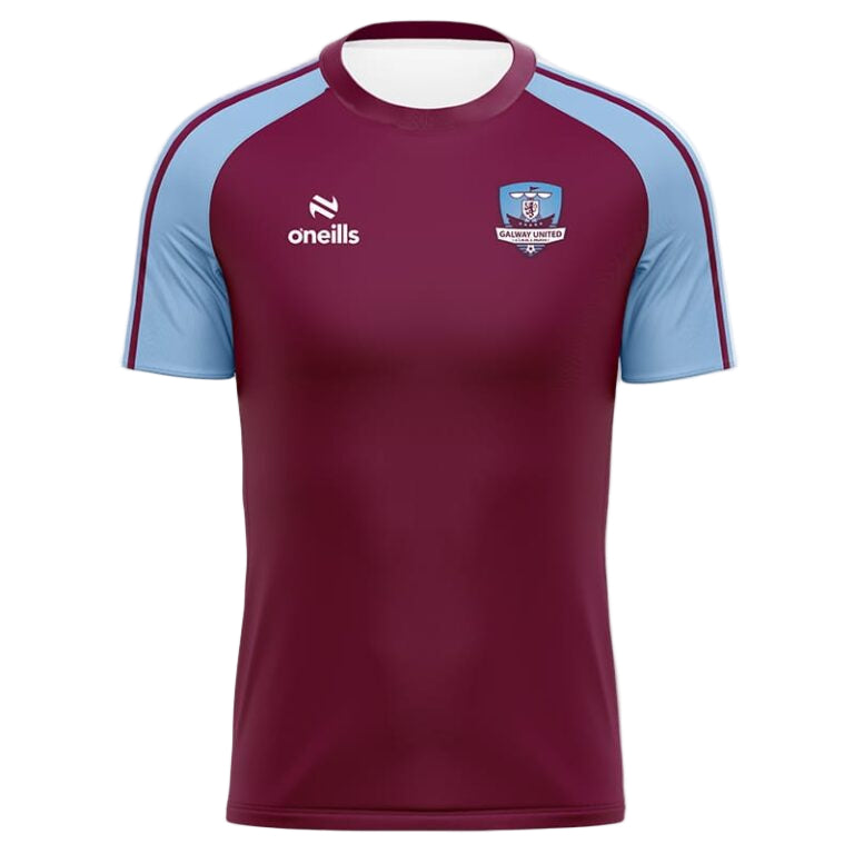 Galway United FC Pre-Match T-Shirt (Maroon/Light Sky)