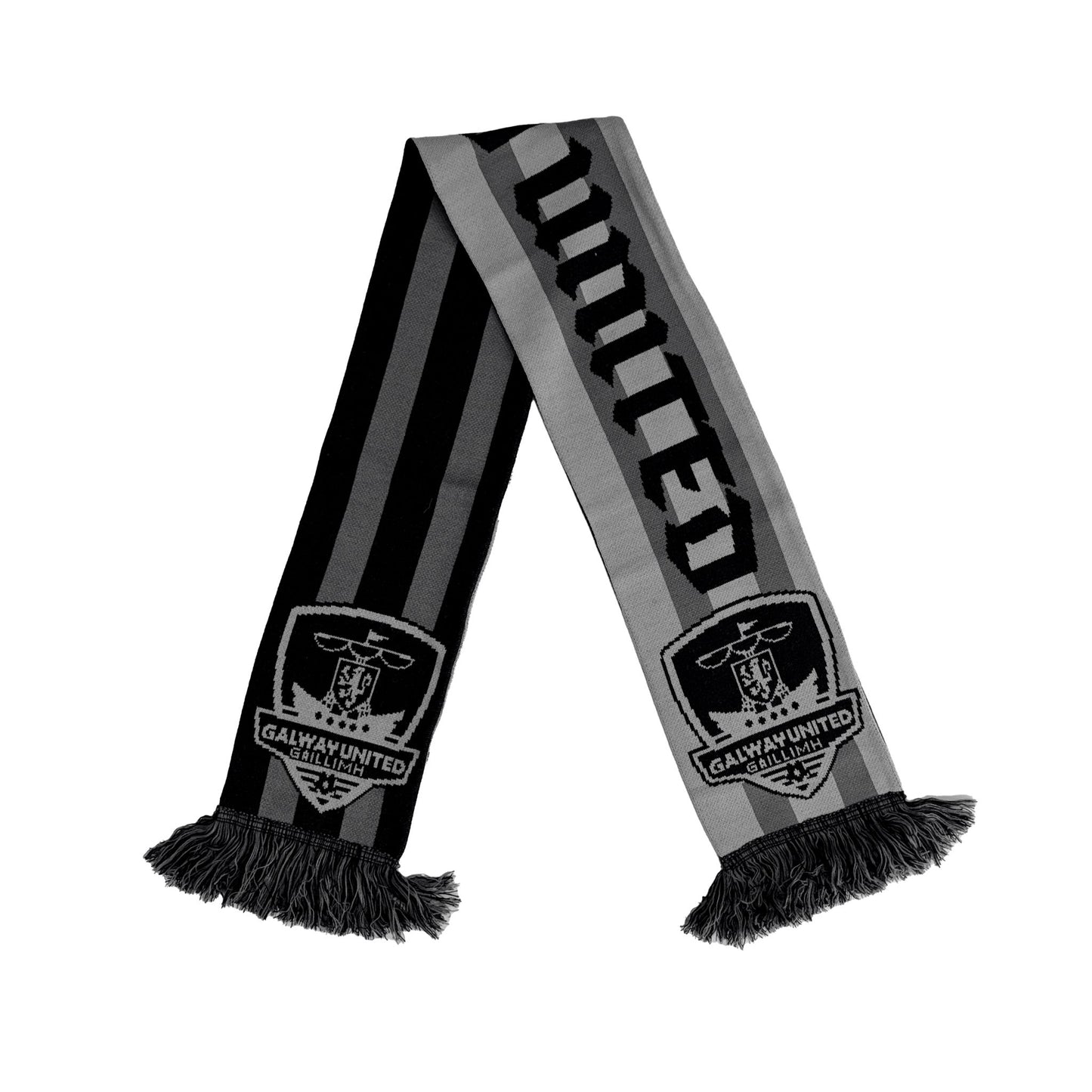 Galway United FC 2026 Black and Grey Scarf