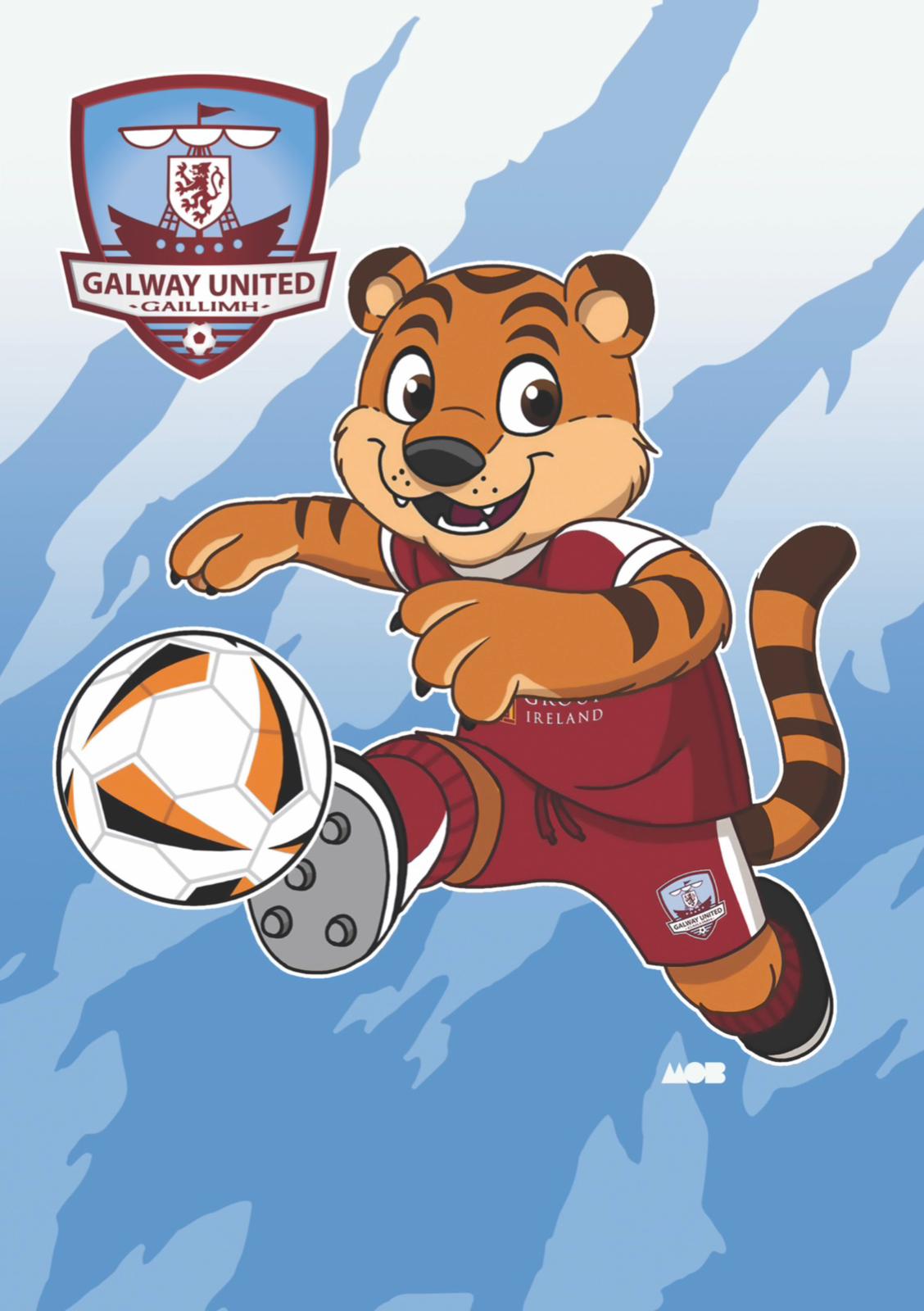 Galway United FC Terry The Tiger Kick Poster