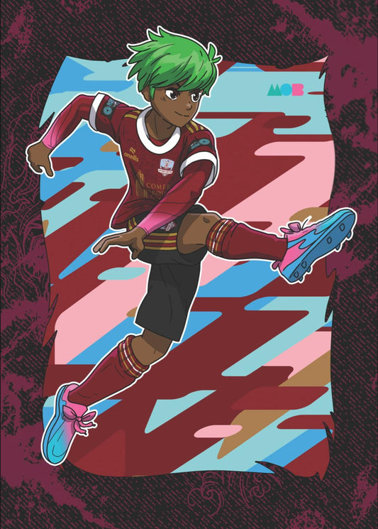 Galway United FC Boy Kicking Poster