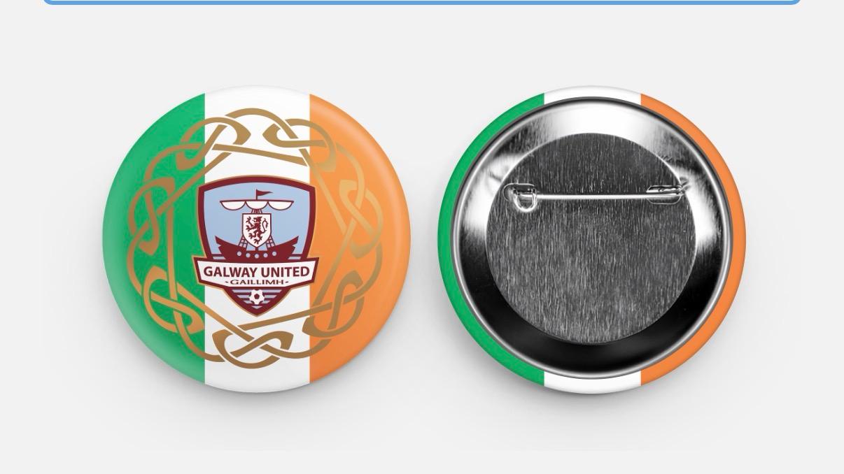 Galway United FC Tri Colour Button