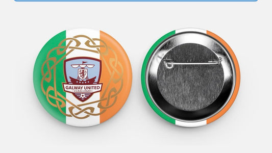 Galway United FC Tri Colour Button