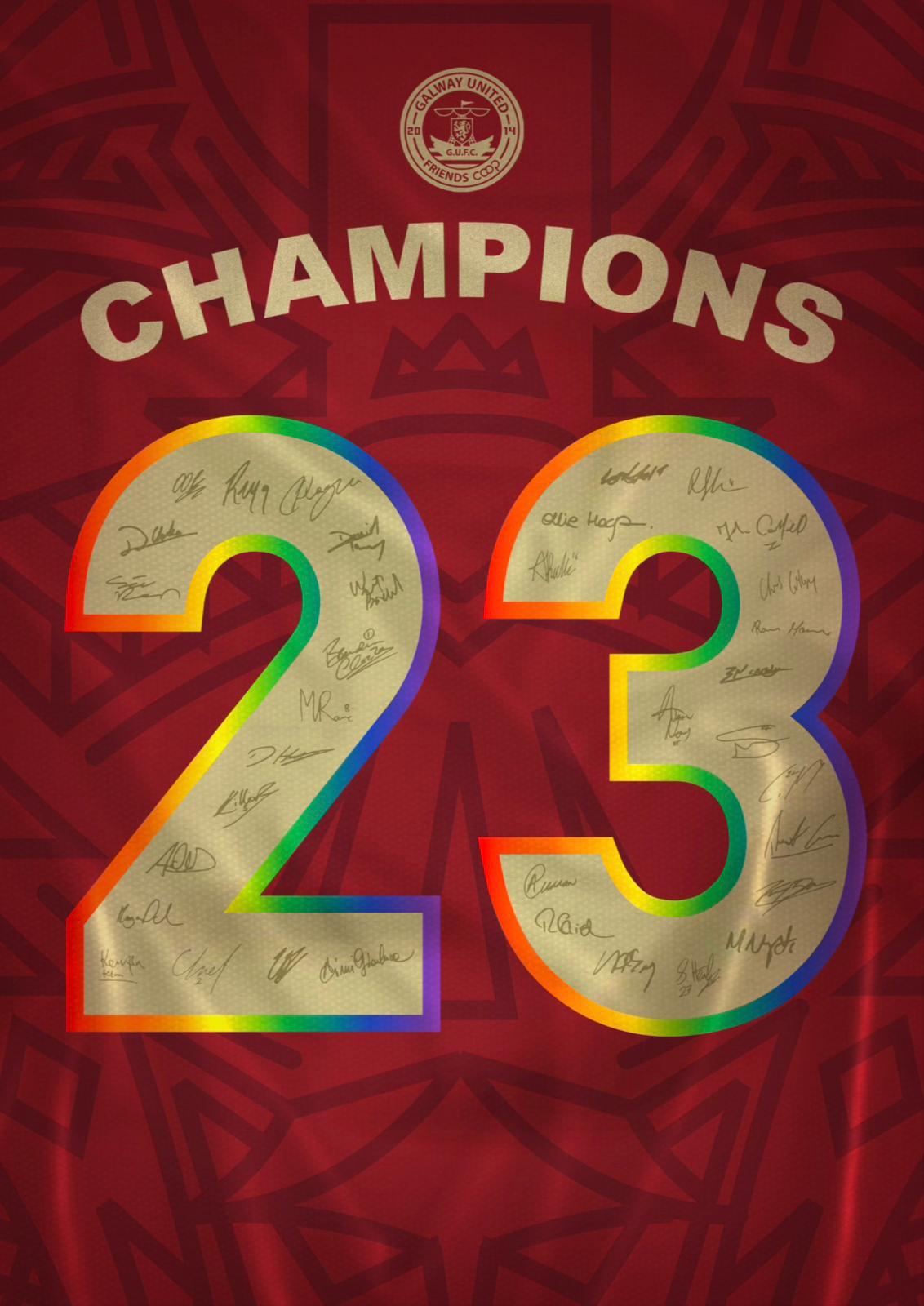 Galway United FC Autograph Poster