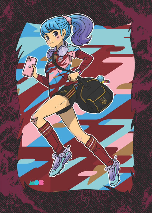 Galway United FC Girl Running Poster