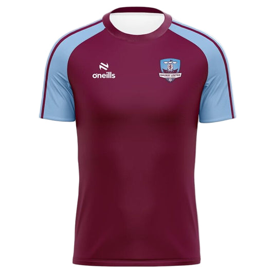Galway United FC Pre-Match T-Shirt (Maroon/Light Sky)
