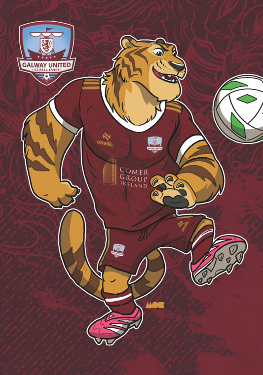 Galway United FC Terry The Tiger Solo Poster