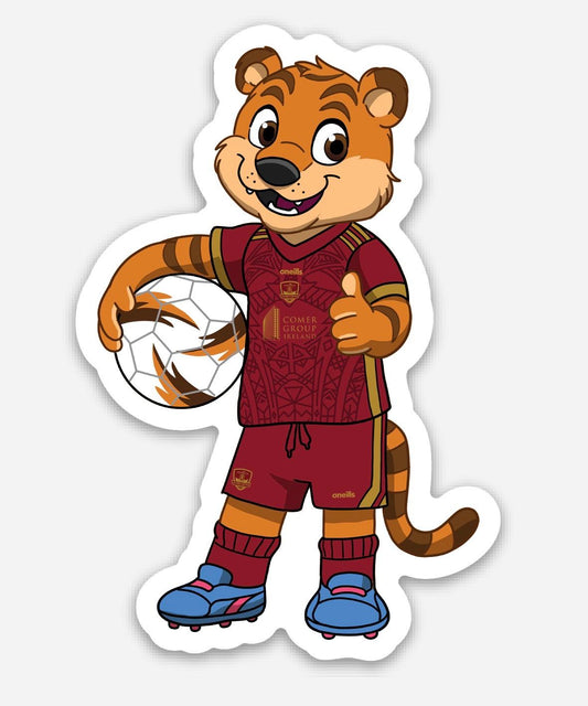 Galway United FC Terry The Tiger Carry Sticker